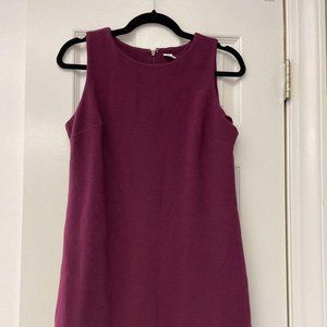 Old Navy Knit Sheath Dress Womens size Small Plum Sleeveless Zip Office Work
